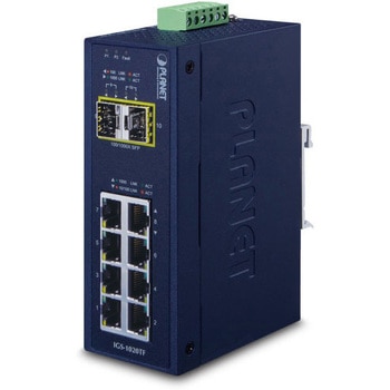 Giga8ポート 産業用スイッチングハブ SFP 2ポート付 DC外部電源 PLANET Technology
