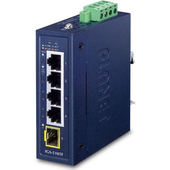 Giga4ポート 産業用スイッチングハブ SFP 1ポート付 DC外部電源 PLANET Technology
