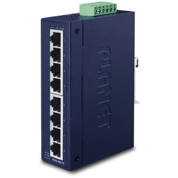 100Base-TX 8ポート 産業用スイッチングハブ DC外部電源 PLANET Technology
