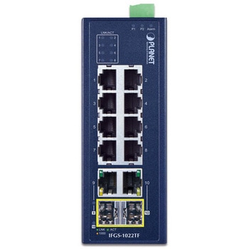 産業用スイッチングハブ 100BASE-TX ギガ2ポート SFP 2ポート付 PLANET Technology