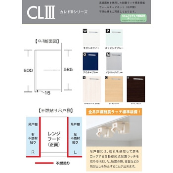 ウォールキャビネット不燃材搭載仕様 カレドⅢシリーズ イースタン工業