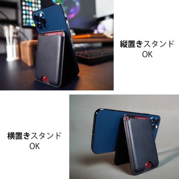 magsafe対応 カードスタンド ネイビー 39thanks