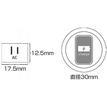表記シール DM-LABEL コンセントカバー・ワイヤレス充電器用 LAMP(スガツネ)