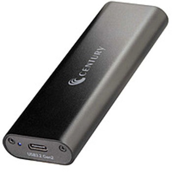 CM2NVU32CS SSDケース USB-C+USB-A接続 シンプルモバイルSlim M.2 NVMe ブラック [NVMe /1台 /M.2対応] センチュリー