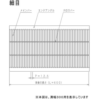長さ600mmみぞぶた細目 イズミ