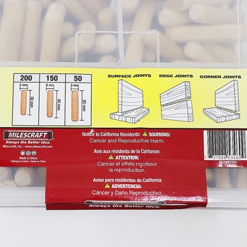 5396 DowelBucketダボセット 400本入 - Milescraft