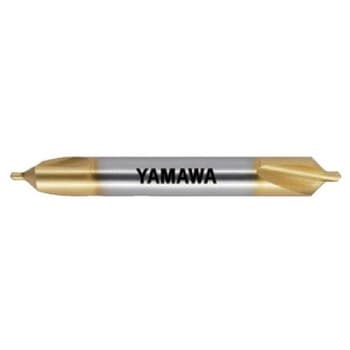 コーティング弱ねじれ溝A形90°センタ穴ドリル CD-QV YAMAWA(ヤマワ/弥満和製作所)