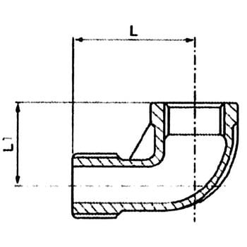 平型ストリートエルボ ステンレス製ねじ込み管継手