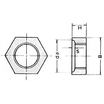 ロックナット 可鍛鋳鉄製管継手(白) 吉年