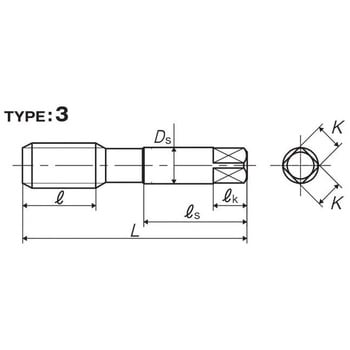 PM-SP P4 M24×3 難削材用スパイラルタップ PM-SP 1本 ヤマワ(YAMAWA