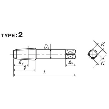 管用テーパねじ用スパイラルタップ長ねじ形 SP-PT ヤマワ(YAMAWA) 管用