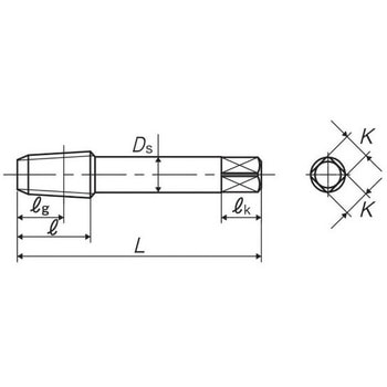 管用テーパねじ用スパイラルタップ短ねじ形 SP-S-PT ヤマワ(YAMAWA