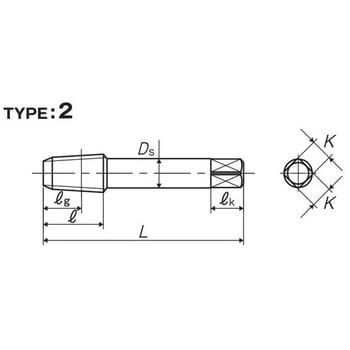 S-PT 2'-11 管用テーパねじ用ハンドタップ短ねじ形 S-PT 1本 ヤマワ