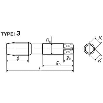 ヤマワ チタン合金用通り穴用スパイラルタップ ＺＥＴ－Ｐ Ｐ５