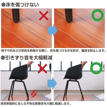 家具脚用グライド SLIM 薄型タイプ ハード仕様 LAMP(スガツネ)