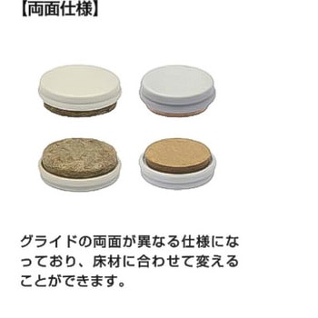 家具脚用グライド DUO 両面タイプ スムーズ仕様/ハード仕様 LAMP(スガツネ)