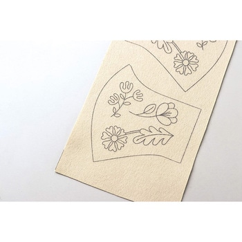 お花の刺繍マスク/エクリュベージュ - サンフェルト