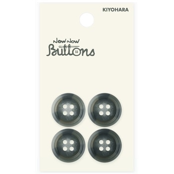 水牛調ボタン 4つ穴 ナウナウボタン(清原)
