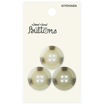 水牛調ボタン 4つ穴 ナウナウボタン(清原)
