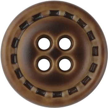 革調ボタン ステッチ風 4つ穴 ナウナウボタン(清原)