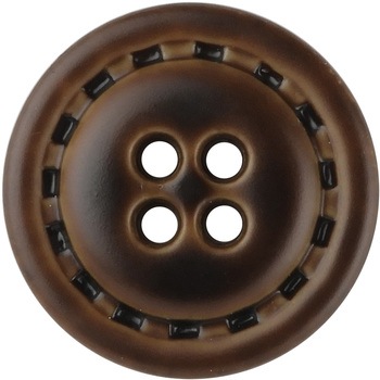 革調ボタン ステッチ風 4つ穴 ナウナウボタン(清原)