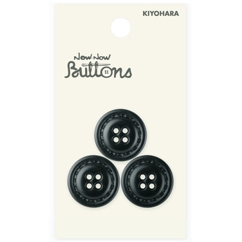 革調ボタン ステッチ風 4つ穴 ナウナウボタン(清原)