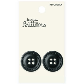 革調ボタン ステッチ風 4つ穴 ナウナウボタン(清原)
