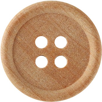 ウッドボタン メープル 4つ穴 ナウナウボタン(清原)