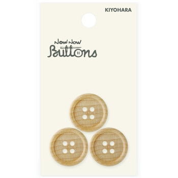 ウッドボタン メープル 4つ穴 ナウナウボタン(清原)