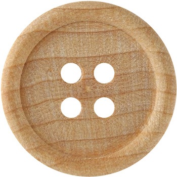 ウッドボタン メープル 4つ穴 ナウナウボタン(清原)
