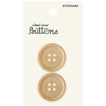 ウッドボタン メープル 4つ穴 ナウナウボタン(清原)