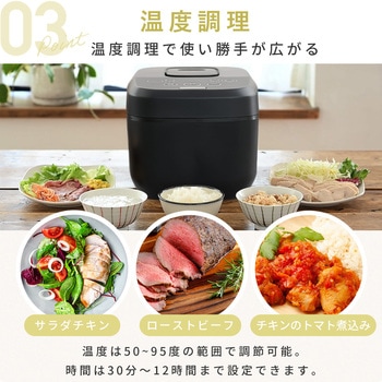 YJV-E10(B) 炊飯器 5.5合 IH 10種類炊き分け 低温調理 YAMAZEN(山善