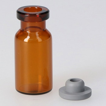バイアル瓶 茶色 V-2A ブチル栓小付 100入 NEG(日電理化硝子)