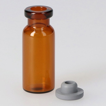 バイアル瓶 茶色 V-3A ブチル栓小付 100入 NEG(日電理化硝子)
