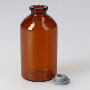 バイアル瓶 茶色 V-50 ブチル栓大付 50入 NEG(日電理化硝子)