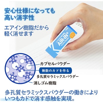 消しゴム AIR-IN エアイン ネオンカラー もっとあんしん プラス(文具)