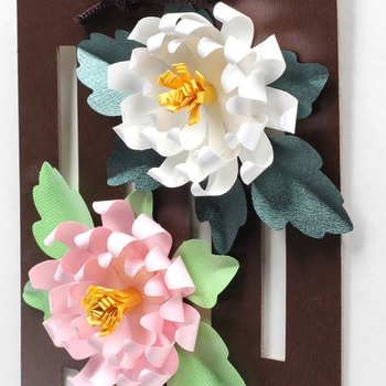 ハサミを使わない立体切り絵 格子飾り手作キット大輪菊 ササガワ