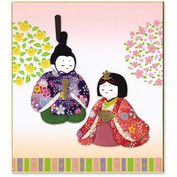 押し絵、タペストリ―、雛祭り 32-9189 押し絵 手作りセット お雛