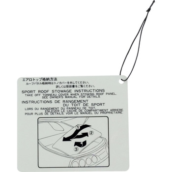 (63298)リムーバブルルーフインフォメーション ラベル NO.1 トヨタ