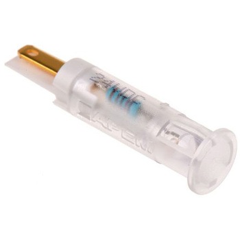 APEM パイロットランプ， 24V dc， 白， 実装ホールサイズ:8mm， QS81XXW24 APEM