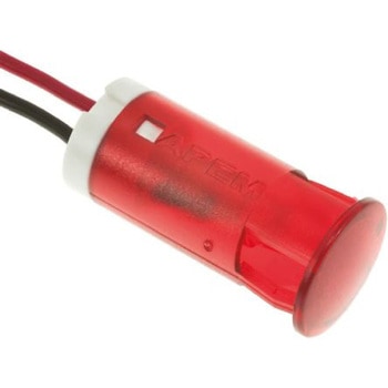 APEM パイロットランプ， 24V dc， 赤， 実装ホールサイズ:12mm， QS123XXR24 APEM
