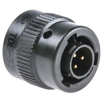 アンフェノール MIL規格丸型コネクタ 62GB， シリーズ， オス， 3極 62GB-56T08-33PN AMPHENOL
