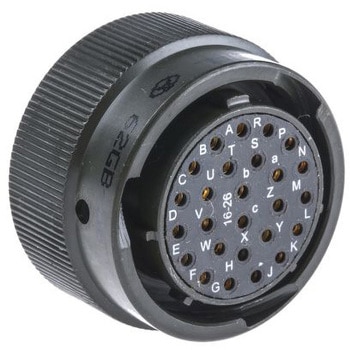 アンフェノール MIL規格丸型コネクタ 62GB， シリーズ， オス， 26極 62GB-56T16-26SN AMPHENOL