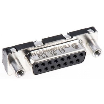 Amphenol ICC D-subコネクタ， 15極， メス， スルーホール実装， D15S24A4GV00LF AMPHENOL