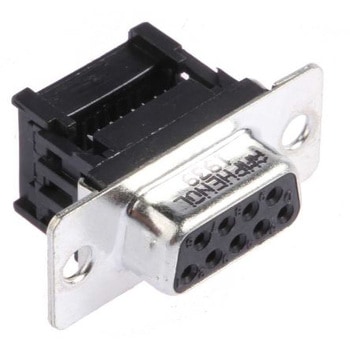 Amphenol ICC D-subコネクタ， 9極， メス， ケーブルマウント， L17DEFRA09S AMPHENOL