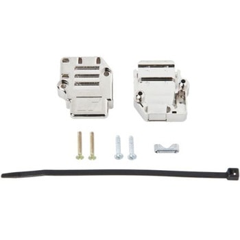 Amphenol ICC D-Sub バックシェエル 863093C シリーズ 9 極 E， シルバー， 863093C09MLF - AMPHENOL