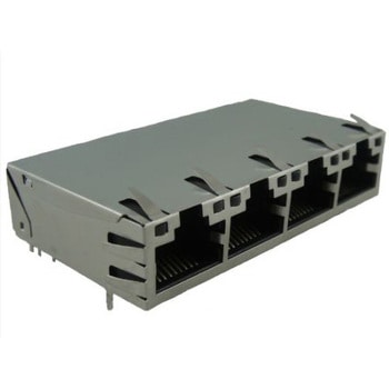 Amphenol ICC RJ45 モジュラーコネクタ， メス， RJ45コネクタ， スルーホール実装， RJMG163218101NR AMPHENOL