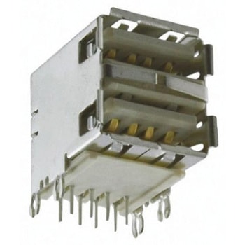 Amphenol ICC USBコネクタ A タイプ， メス スルーホール 72309-8034BLF AMPHENOL