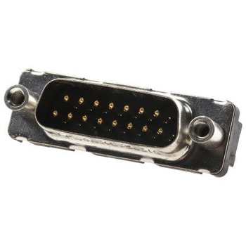 Amphenol ICC D-subコネクタ， 15極， オス， スルーホール実装， D15P24A4GV00LF AMPHENOL