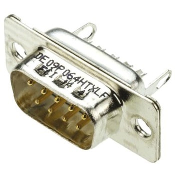 Amphenol FCI D-subコネクタ， 9極， オス， パネルマウント， DE09P064HTXLF AMPHENOL